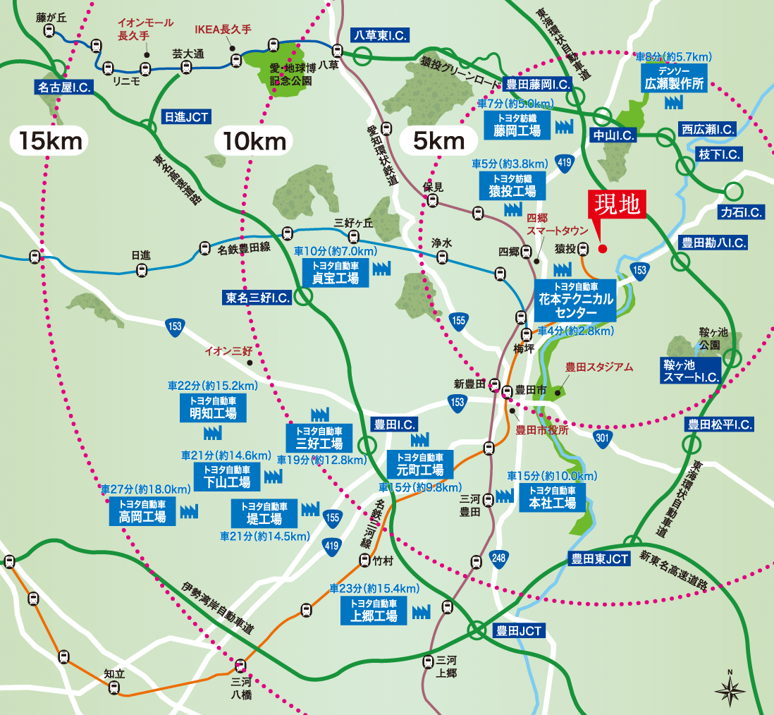 GATE TERRACE(ゲートテラス)豊田青木町 アクセスマップ